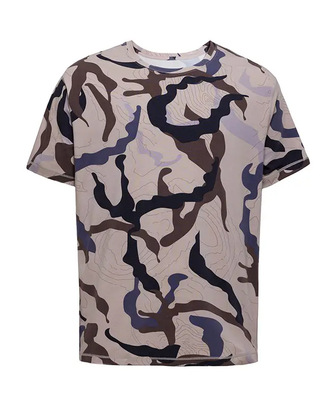 camiseta de camuflaje para hombre s/s